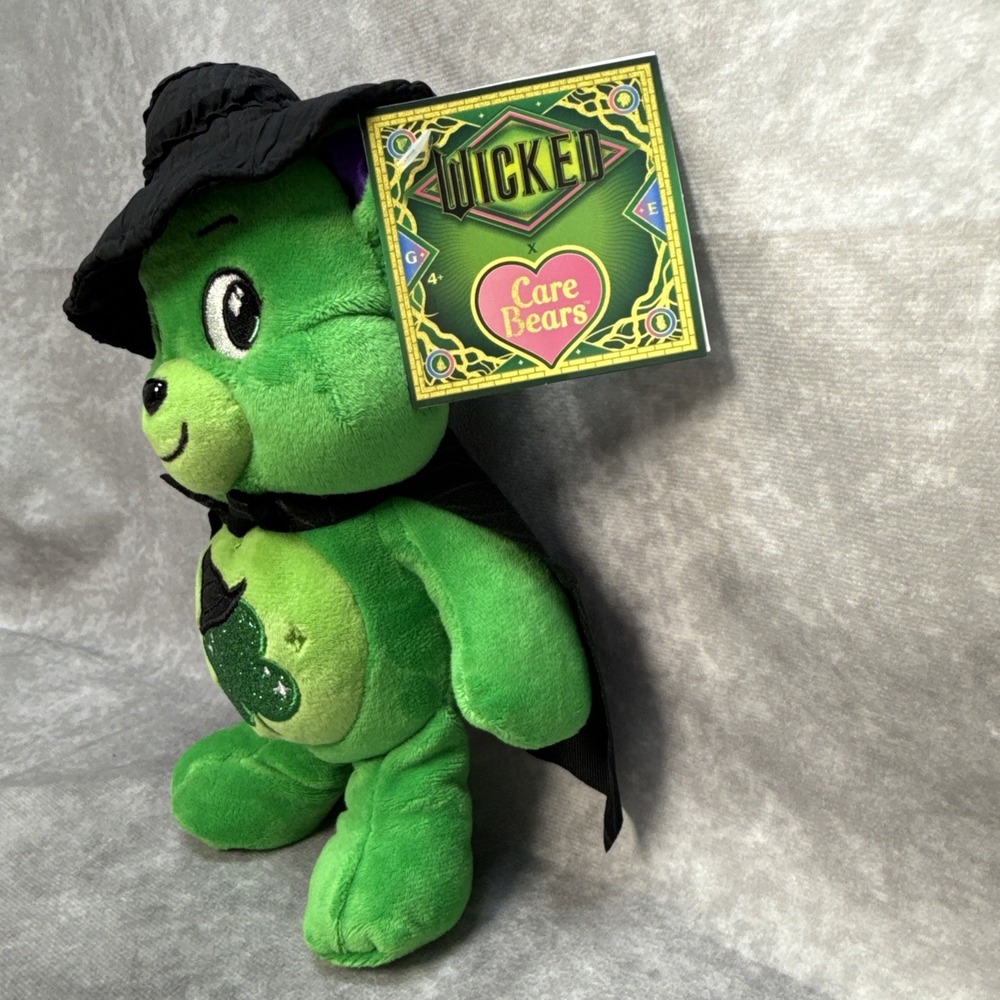 Wicked x Care Bears Good Luck Bear Plush Elphaba Limited Edition Toy Bear-NEW! - Picture 4 of 9